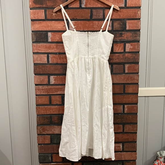 Reformation white linen midi dress - Picture 9 of 12